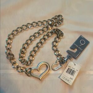 Nine West Heart Chain Belt